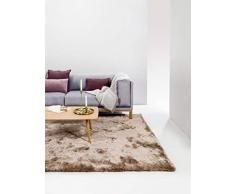 benuta Shaggy - Tappeto a Pelo Lungo Whisper per Camera da Letto e Soggiorno, Fibra Sintetica, Marrone, 120 x 170 cm