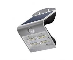 Goobay 45809 Applique LED ad Energia Solare con Sensore di Movimento, 3.2 W, Argento