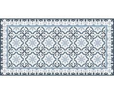 Viniliko Victorian Blue Tappeto in Vinile, Multicolore, 50 x 100 cm