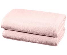AmazonBasics - Set di asciugamani ad asciugatura rapida, 2 pezzi, 2 teli bagno - Rosa Petalo
