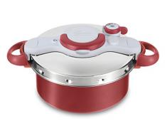 Lagostina Clipso Minut Duo Pentola a Pressione, Antiaderente, 2 in 1, Ã 24.5 cm, 5 lt, Acciaio, Rosso