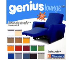BIANCALUNA Copripoltrona per Poltrone Reclinabili Relax Genius Lounge Copridivano 1 Posto (Biscotto)