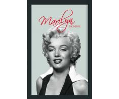 Empire 537874 Marilyn Monroe Portrait - Quadro su vetro stampato con cornice in plastica effetto legno - Misura 20 x 30 cm