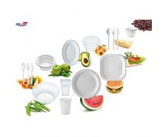 DOpla Bicchieri 200 CC Linea Plastica Bianco Ã 7,2 Cm 02048 (Conf.50)