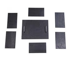 Izasur-Spain Numero 2Â Composizione di Tavolo, Pietra, Nero, 40Â x 30Â x 4.2Â cm, 7Â Pezzi