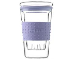 Tea Soul Mug in Vetro con Presa Viola 0.36 L
