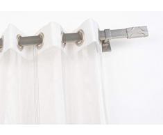 InCasa Bastone per Tende 31x12 mm Rettangolare, L. 280 cm. Senza Anelli in Acciaio Satinato â Completo