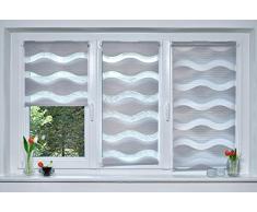 K-home Klemmfix - Tenda Doppia avvolgibile, Poliestere, Grau, 45 x 150 cm