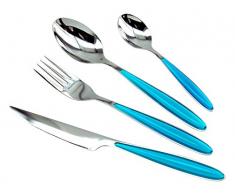 LISA DALBAN 30880006Â Candy Set Posate con 16Â Pezzi Acciaio Inossidabile Blu 26,4Â x 13,9Â x 6,4Â cm