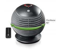 MACOM Enjoy & Relax 930 Thermo Sphera, Termoventilatore Ceramico Sferico a Basso Consumo Energetico, Nero, da Tavolo