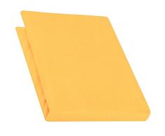 aqua-textil Pur Lenzuolo Elasticizzato Letto Contenitore Letti ad Acqua Cotone 90x200-100x220 cm Giallo Mais