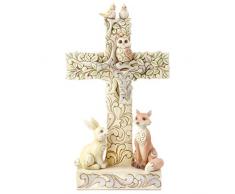 Heartwood Creek by Jim Shore Croce Statuetta, Resina, Altezza 18.5 cm