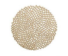 Zeller, Set di Tovagliette in PVC, PVC, gold, ca. Ã 38 cm