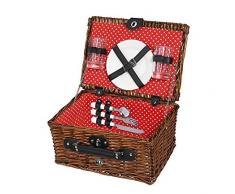 Cilio 155761 - Cestino da Picnic per 2 Persone Modello Bellagio, Colore: Marrone Scuro