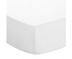 atmosphere Lenzuolo con Angoli in Tinta Unita 90 x 190 cm Atmo Bianco