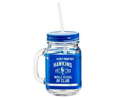 Stranger Things Mason Jar: Hawkins AV Club Mug, Glass, Multicolour, One Size