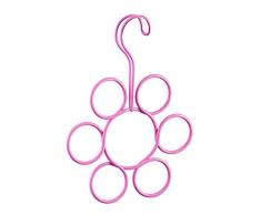 InterDesign Classico Portasciarpe a Petalo, Metallo, Rosa, 23.5x2x17 cm
