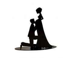 Mopec Statuetta da Sposa Premaman, Metallo, Nero, 7Â x 19Â x 18Â cm