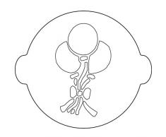silikomart 70.039.99.0060 Stencil per Torte acc063 Palloncini