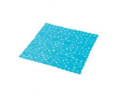 Douceur dIntÃ©rieur 6TCA056BC - Tappetino per Doccia, Motivo: ciottoli, 52 x 52 x 1 cm, Colore: Fucsia Vitamina Azzurro