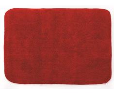 Spirella Tappeto di Bagno, Cotone, Rosso, 80Â x 50Â x 1Â cm