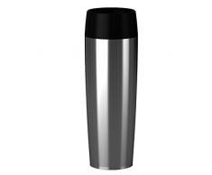 Emsa 515614 Travel Mug Grande Bicchiere Termico con Chiusura Quick Press, Acciaio, Argento, 0,36 l