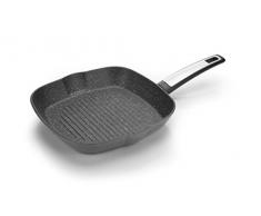 Tescoma 602466 I-Premium Stone Bistecchiera, Acciaio Inossidabile, Nero, 26 x 26 cm