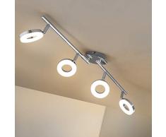 Briloner Leuchten, lampadario da soffitto a LED, con 4 luci da 4 W, orientabili, cromato