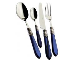 Bugatti - Oxford Servizio Posate 24 Pezzi, Colore Blu/Madreperla