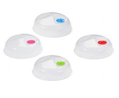 Smart-T-Haus Coperchio microonde con valvola, assortimento: Blu, Rosso, Verde, Rosa, Misure: Ã 25Â x 9Â CMS. Peso: 113Â gr. Altezza: 9Â CMS