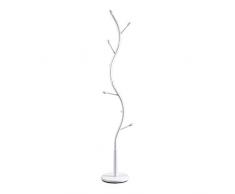 VERSA 18790111 Appendiabiti da Terra, Metallo, Bianco, 32x32x185 cm