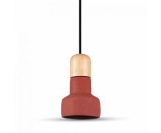 V-Tac Vt-7125 Lampadario Sospensione, Cemento Rosso