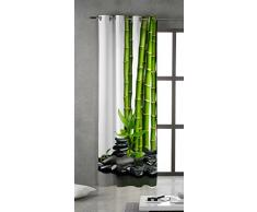 TSUKI CANNAS E Pietre Tenda confezionata con Occhielli Metallici 150 x 260 Zen, Chillout, Giapponese