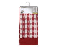 Soleil dOcre 712028 -Strofinacci in cotone Jacquard, 50 x 70 cm (Confezione da 2), Cotone, Rosso, 50 x 70 cm