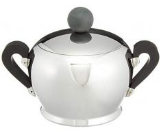 Officina Alessi - CA14/8 - Bombé Zuccheriera in acciaio inossidabile 18/10 lucido con manici e pomolo in bakelite.