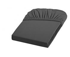 fleuresse Colours Lenzuolo con angoli elasticizzati in satin di cotone makÃ², 200x200 cm, con elastico (con cuciture laterali), tinta unita