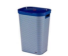 Curver Infinity Portabiancheria Decorato - 60 Lt - 44X35X60H Blu Navy