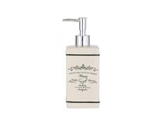 Axentia Paris Dispenser di Sapone, gres, Crema, 7,5 x 20 x 7,5 cm