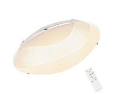 LED Plafoniera con Variazione di Colore, 3.000-6.000 Kelvin, Dimmerabile, Luce Calda, Luce Fredda, Lumicino da Notte, 22W, Bianca