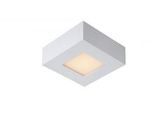 Lucide Lampada Da Soffitto Led di Brice-leddim. - 1Â X 8Â W 3000Â K della IP40, Alluminio, integrato, 8Â W, Bianco, 10,8Â x 10,8Â x 3,9Â cm