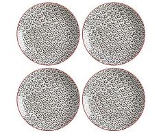 Maxwell Williams - Piatti da dessert Boho, in porcellana, Porcellana, Blu, Dinner Plates