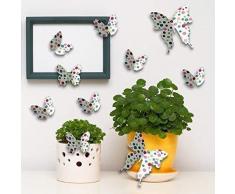 Wallflexi Adesivi murali Pois Farfalle con Rimovibile Autoadesivo murale CafÃ© Hotel Ristorante Ufficio casa Decorazione