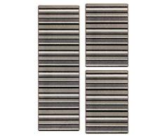 andiamo Bettumrandung Plano BrÃ¼cke LÃ¤ufer mit Streifen 1 x 65x200cm-2 x 65x133cm Galerie Tappeto, Polipropilene, Beige-Grigio, 65 x 200 x 0,6 cm, 3 unitÃ 