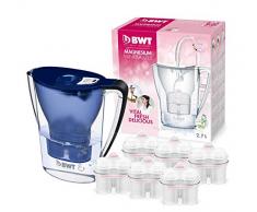 BWT Penguin Elettronica Caraffa di Acqua filtrante con Pack Speciale 6/12Â Filtri, Lipo plastica Moderno 6 Blu