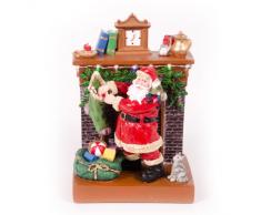 WeRChristmas - Babbo Natale al Camino, 17 cm, con Decorazioni