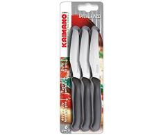 Kaimano KTS034006N Italicus Coltelli Pizza, Acciaio Inossidabile, Nero, 6 unitÃ 