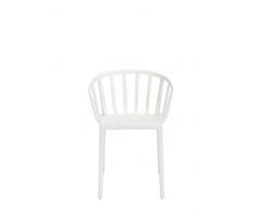 Kartell 5806/03 Venice Sedia, Policarbonato, Set di 2 Sedie, 51x75x51 cm, Bianco