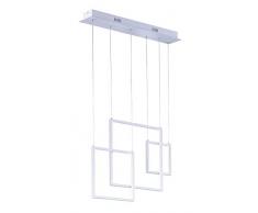 Trio Leuchten Tucson - Lampadario a sospensione in metallo, 26 W, colore: bianco opaco