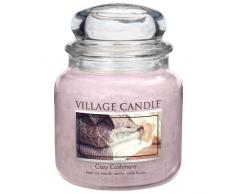 Village Candle Cozy Cashmere Vaso di Vetro Medio, Rosa, 9.9x9.5x12.9 cm