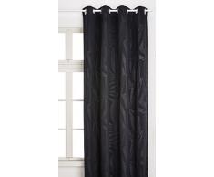 Style Decor 2110.BR Oxford - Tenda Oscurante con Occhielli, 1 x 140 x 240 cm, Colore Nero